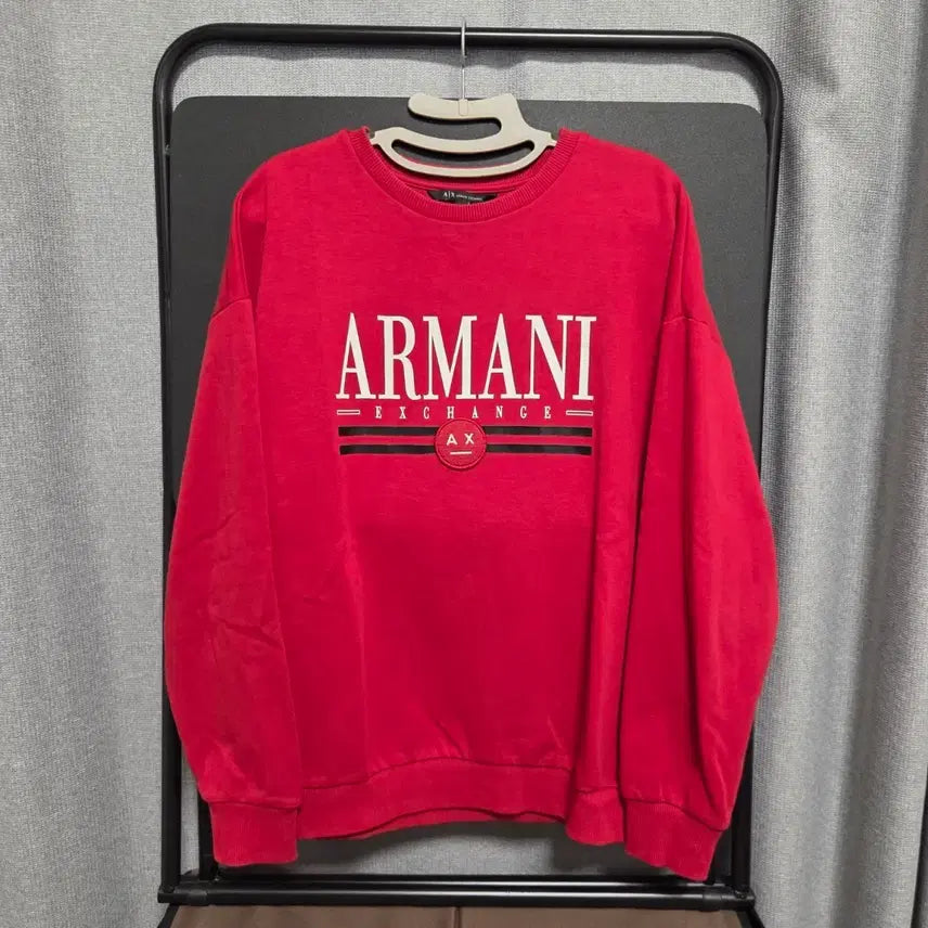 [BUNJANG] Armani Exchange Red Crewneck Sweatshirt L / Armani Exchange 아르마니 맨투맨 L(100)
