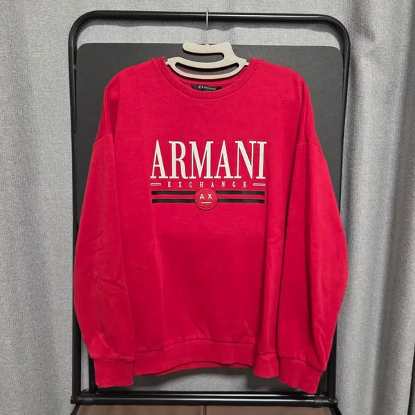 [BUNJANG] Armani Exchange Red Crewneck Sweatshirt L / Armani Exchange 아르마니 맨투맨 L(100)