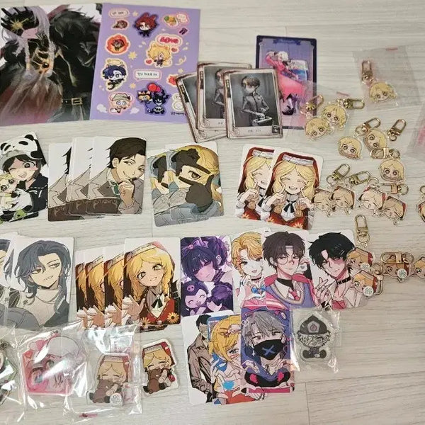 [BUNJANG] Identity V Acrylic Keyring, Sticker, Postcard, Photocard, Corotto, Knight, Novelist Bundle Set / 제5인격 비공굿 스티커 엽서 포토카드 아크릴 키링 코롯토 기사 소설가
