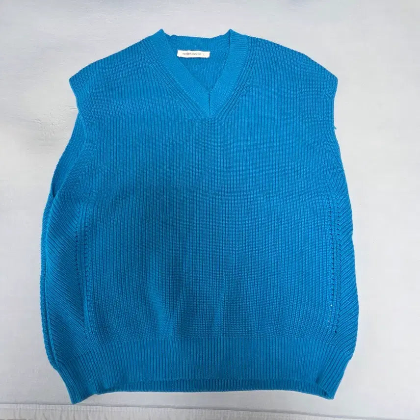 [BUNJANG] In Tempo Mood Blue Knit Vest / [택포] 인템포무드 블루 니트 조끼