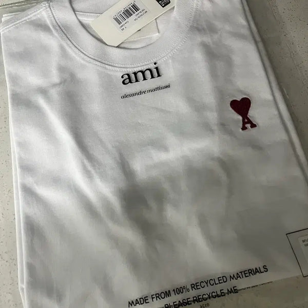 [BUNJANG] AMI Alexandre Mattiussi Logo Short Sleeve T-Shirt White XS / (배송비포함) 아미 알렉산드레 마티우시 로고 반팔티 화이트 xs
