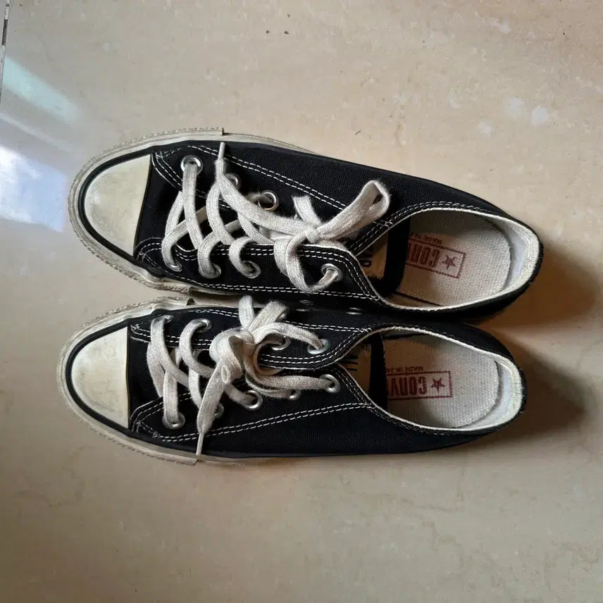 [BUNJANG] Converse J.Ox Low Black / 컨버스 제이옥스 로우 225사이즈