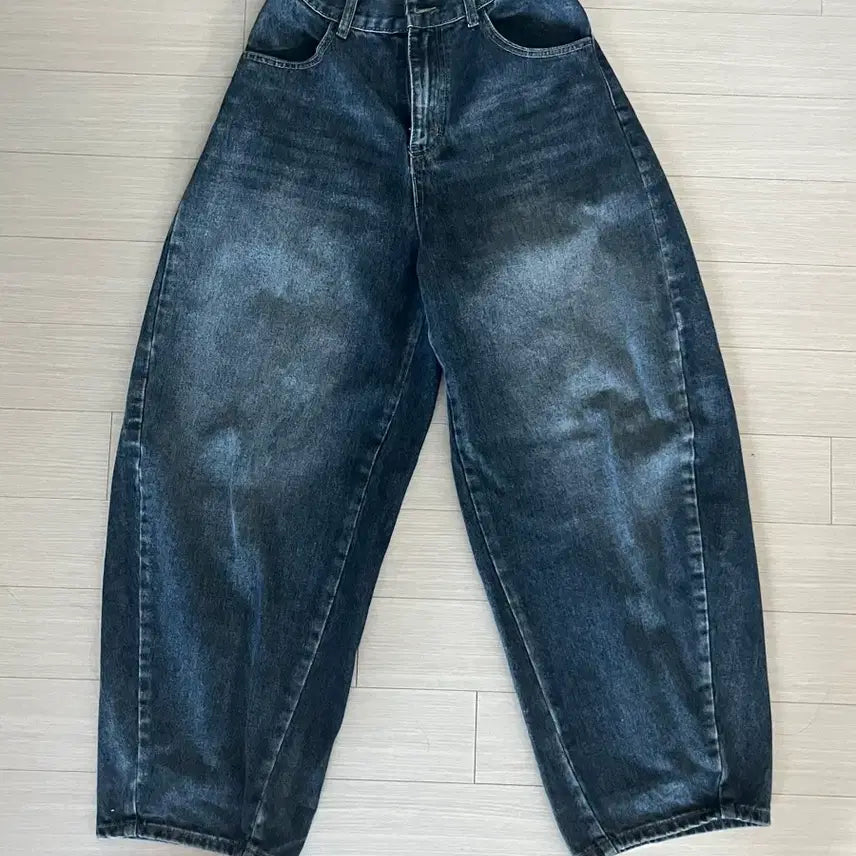 [BUNJANG] Denim Wide Leg Jeans / 청바지 데님 통바지