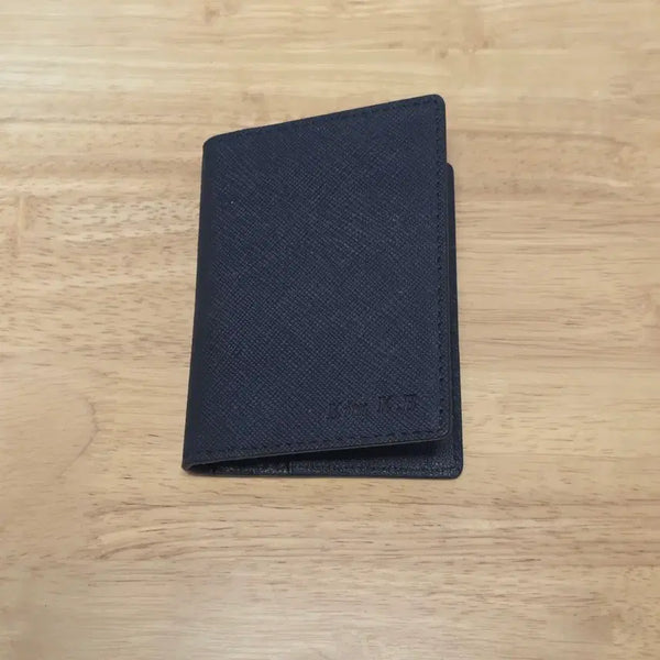 [BUNJANG] Handmade Leather Black Card Holder (Holds 5 Cards) / 수제 가죽 블랙 카드지갑 (카드 5장 수납 가능)