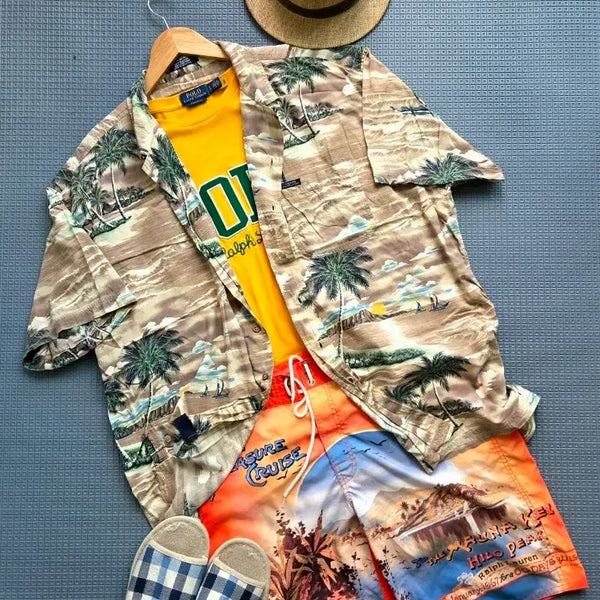 [BUNJANG] Polo Ralph Lauren Mauna Kea Printing Swim Pants / 폴로 랄프로렌 아카이브 마우나 케이 프린팅 스윔팬츠