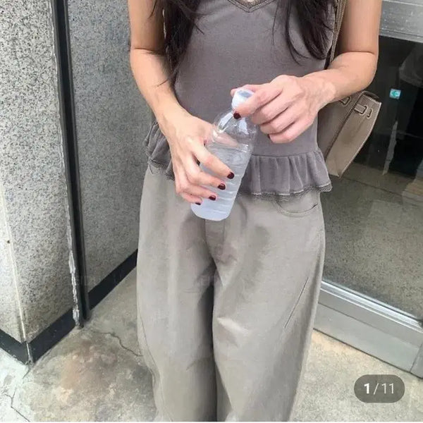 [BUNJANG] Anderson Lace Sleeveless Top / 언더슨 레이스 나시 탑