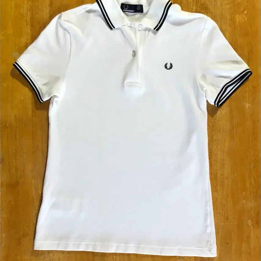 [BUNJANG] Fred Perry Tipped Pique Cotton Polo Shirt White Size S / 프레드페리 카라티 화이트