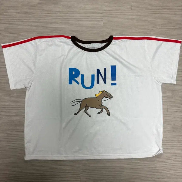 [BUNJANG] EOU Horse Crop Mesh T-Shirt (M) / eou 홀스 크롭 메쉬티(M)