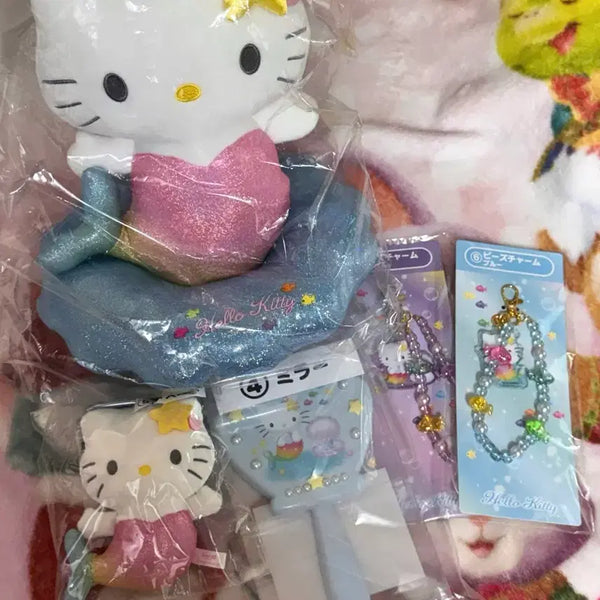 [BUNJANG] Sanrio Hello Kitty Mermaid Version Mascot Holder / 키티 헬로키티 키링 인형 거울 아타리 쿠지 일괄판매 산리오 머메이드 인어