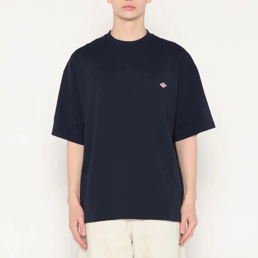 [BUNJANG] DANTON Big Silhouette Pocket T-Shirt Navy M / 단톤 빅 실루엣 포켓 티셔츠 네이비 M