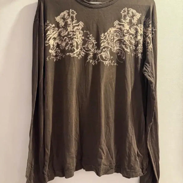 [BUNJANG] Hugo Boss Orange Label Graphic Long Sleeve T-Shirt - Size M / 휴고보스 오렌지 라벨 그래픽 긴팔 티셔츠 M