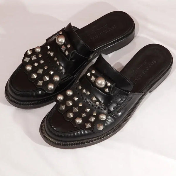 [BUNJANG] Burberry Becky Stud Leather Mules / 버버리 스터드 레더 뮬
