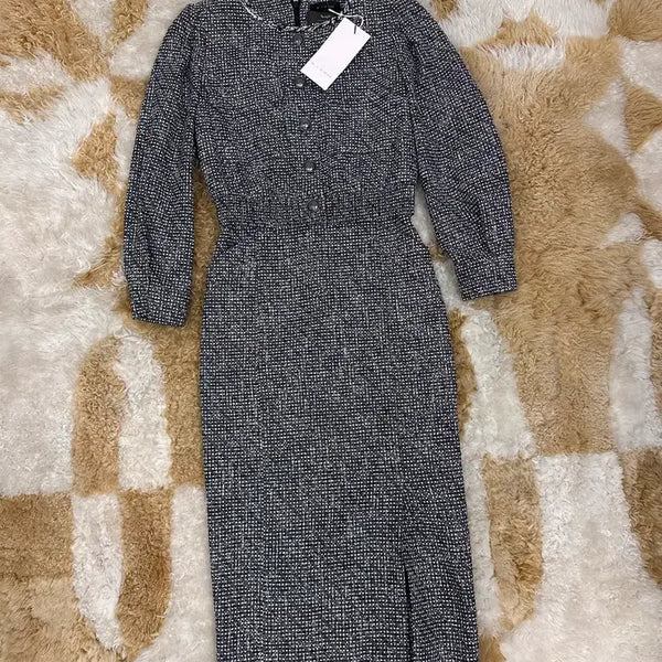 [BUNJANG] MICHAA 22FW Tweed Dress / (55)미샤 22FW 트위드 원피스 새상품
