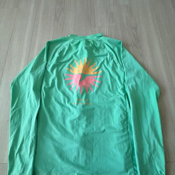 [BUNJANG] Roxy Kids Zip-Up Rash Guard - Mint / 록시 키즈 집업 래쉬가드