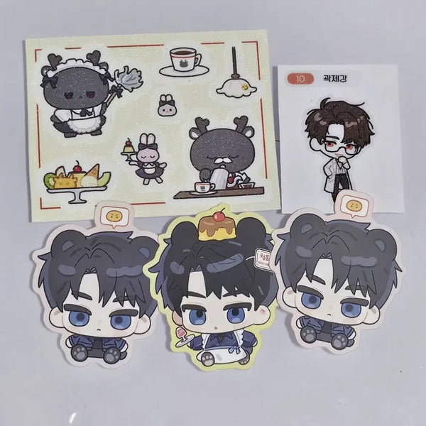 [BUNJANG] Koe-dam Clue Kye-dam-cheul Ryu Gye-kang Kwak Gye-kang Kim Sol-eum Carved Sticker Set / 괴담출근 괴출 재관국 곽제강 류재관 김솔음 조각 스티커
