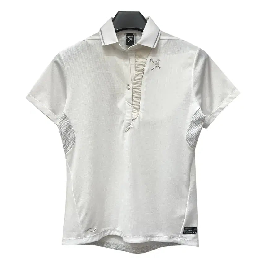[BUNJANG] Oakley Women's Skull Logo Open Collar Short Sleeve T-Shirt L / 오클리 레이디스 스컬 로고 오픈카라 반팔티 L