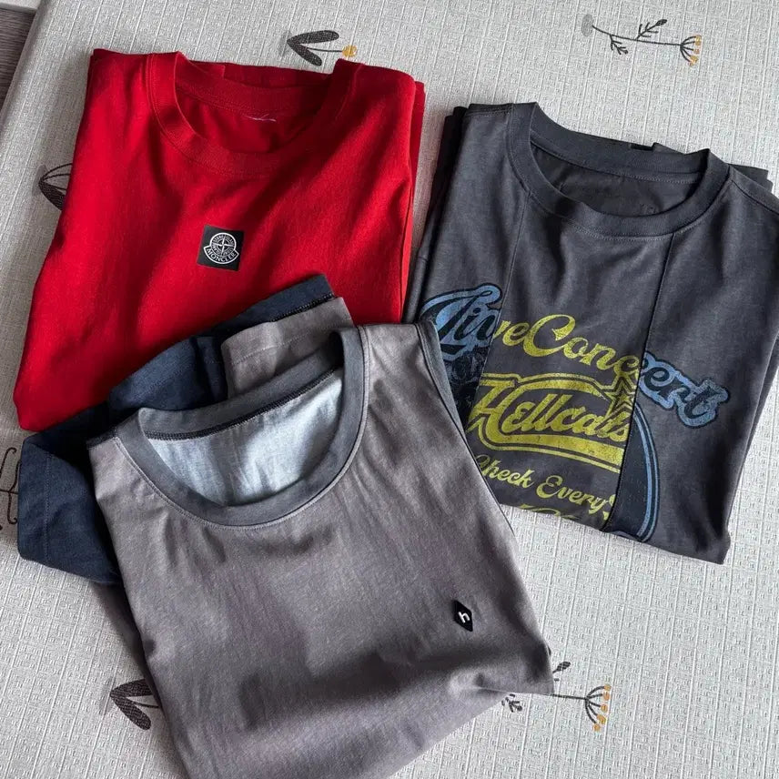 [BUNJANG] Garment Dyed T-Shirt & Pigment Sleeveless Set (XL, Bundle) / [XL/3장일괄] 가먼트다잉 티셔츠, 피그먼트 슬리브리스 등