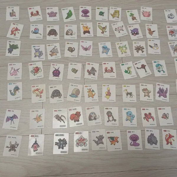 [BUNJANG] Pokemon Bread Stickers 82-Piece Set / 포켓몬스터 띠부띠부씰 스티커 82장 판매