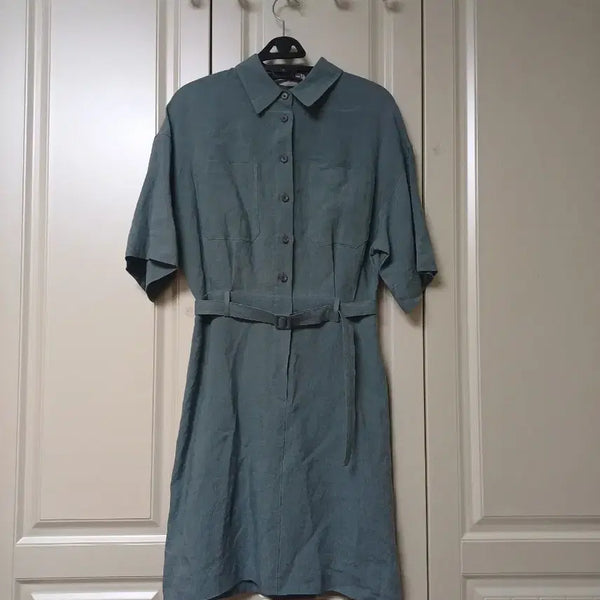 [BUNJANG] AUMUU Linen Blend One-Piece Dress Size S / AUMUU 오뮤 린넨혼방 원피스 S사이즈 시착외새상품