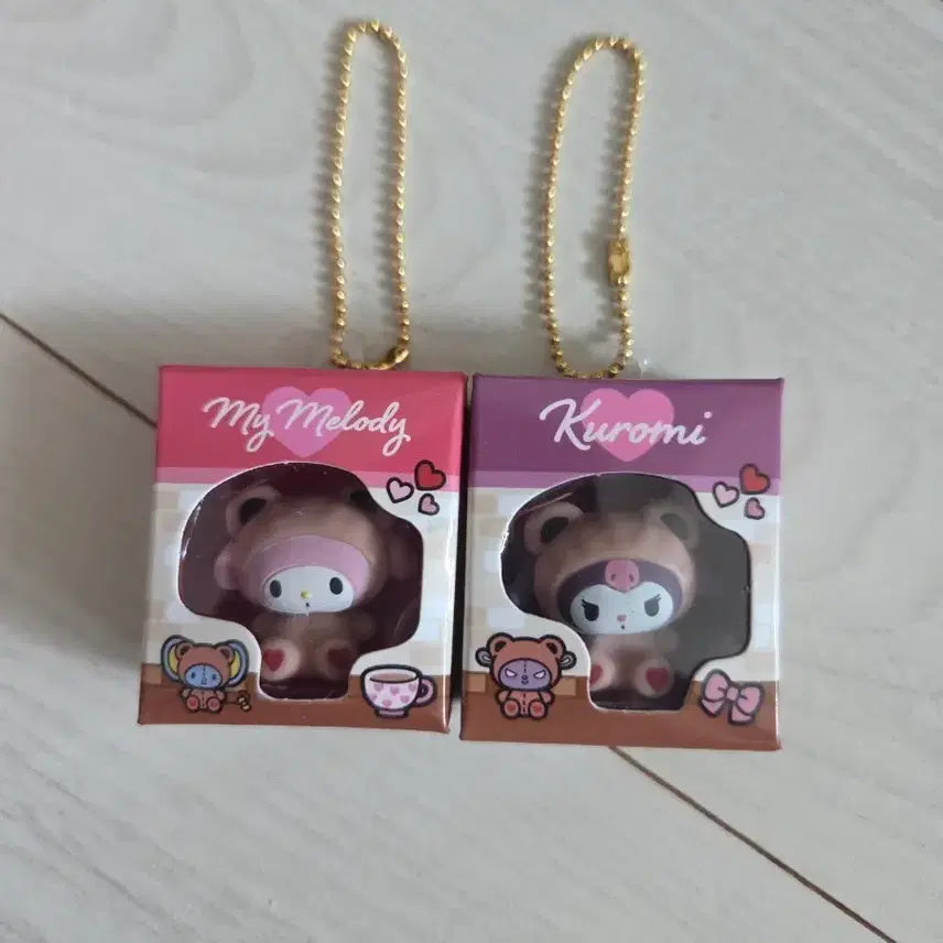 [BUNJANG] Bandai Sanrio Miniature Gachapon Keyring Kuromi & My Melody Set / (반다이) 산리오 미니어쳐 가차키링 쿠로미&마이멜로디