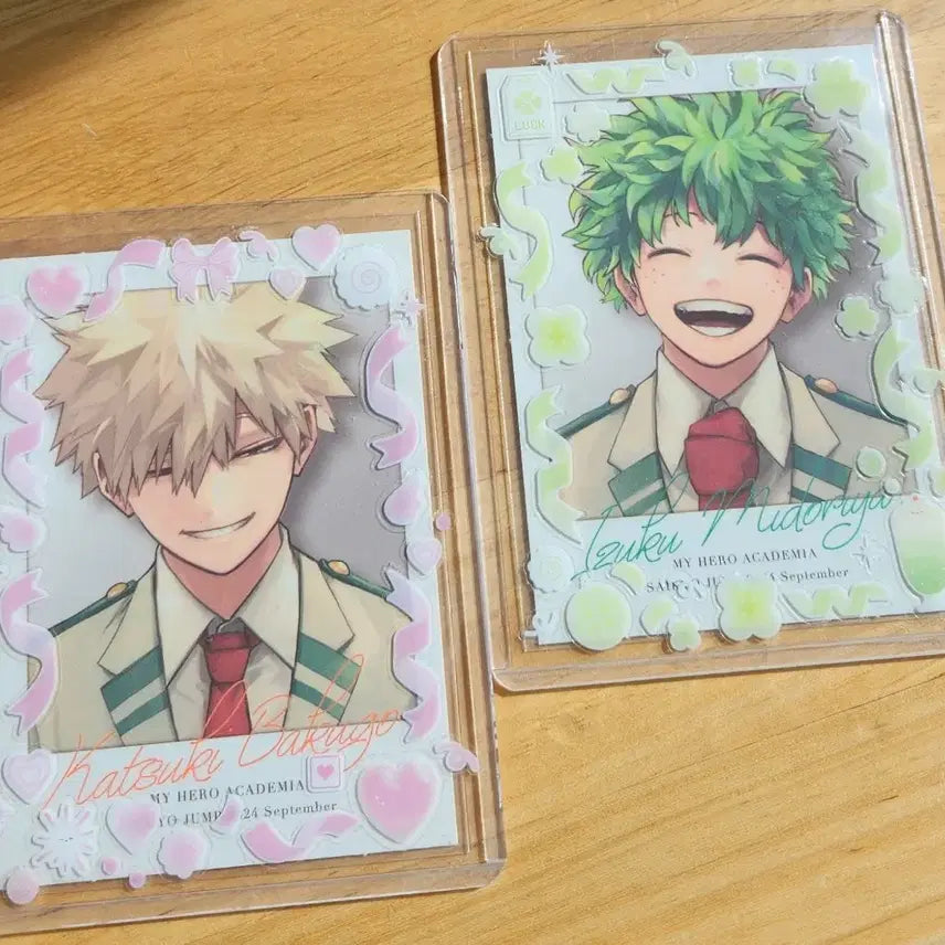 [BUNJANG] My Hero Academia Bakugo Midoriya Smiling Sticker Set / 히로아카 바쿠고 미도리야 부록 미소포토카드 20249월최강점프나히아스티커