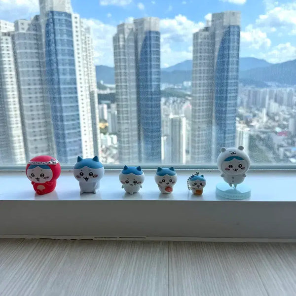 [BUNJANG] Hachiware 6-Piece Figure Set / 먼작귀 하치와레 피규어 6종 일괄