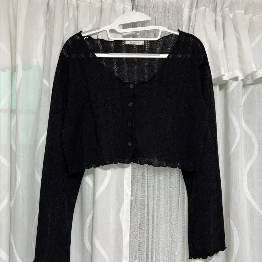 [BUNJANG] Aphrodite Summer Black Knit Cardigan / 여름 블랙 니트 가디건