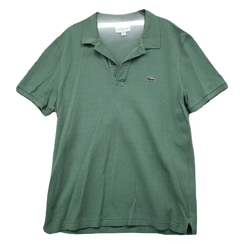 [BUNJANG] Lacoste Green Logo Short Sleeve Polo T-Shirt Size 105 / 라코스테 그린 로고 반팔 카라티 105