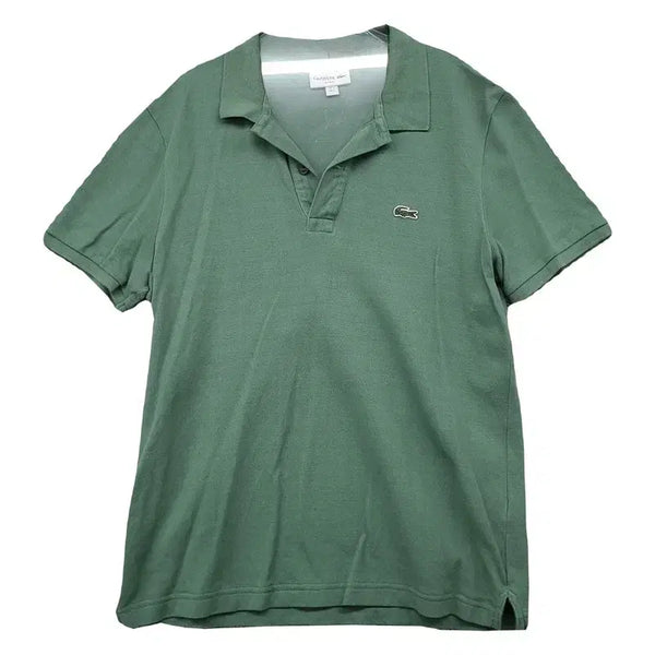 [BUNJANG] Lacoste Green Logo Short Sleeve Polo T-Shirt Size 105 / 라코스테 그린 로고 반팔 카라티 105