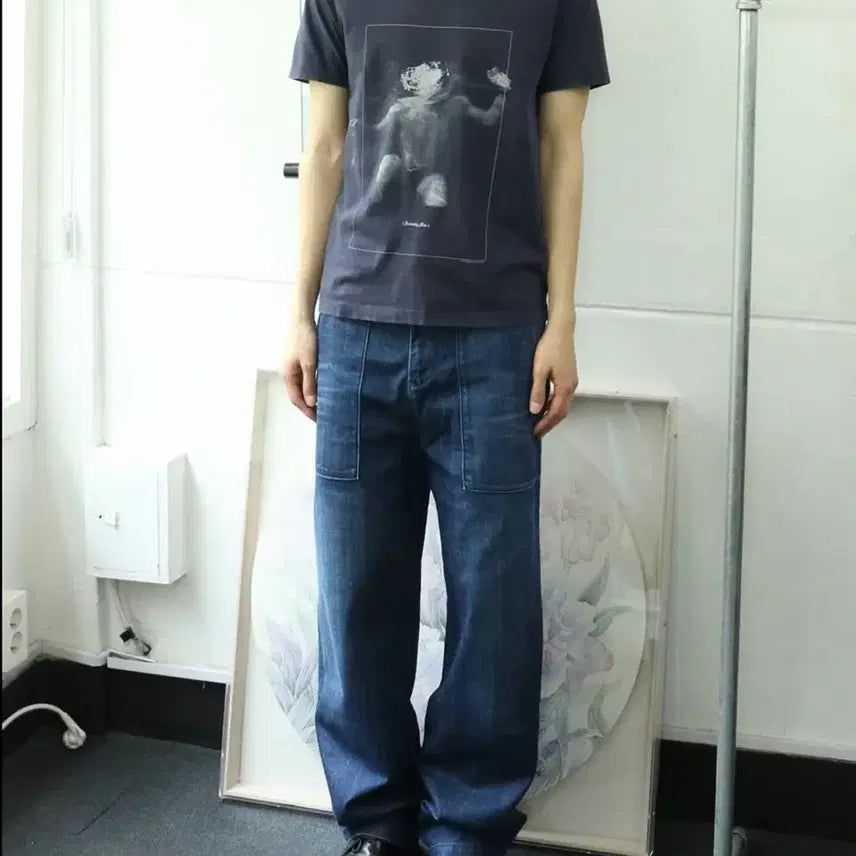 [BUNJANG] Armani Exchange Wide Silhouette Denim Pants / 아르마니 익스체인지 데님 팬츠