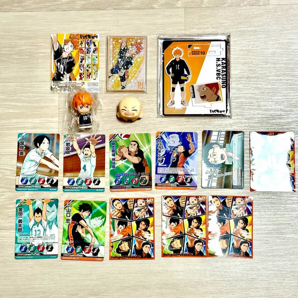 [BUNJANG] Haikyuu!! Shoyo Hinata Acrylic Figure Nendoroid Baka Card Bundle Set / 오늘만) 하이큐 히나타 쇼요 아크릴 피규어 넨도 넨도로이드 바보카