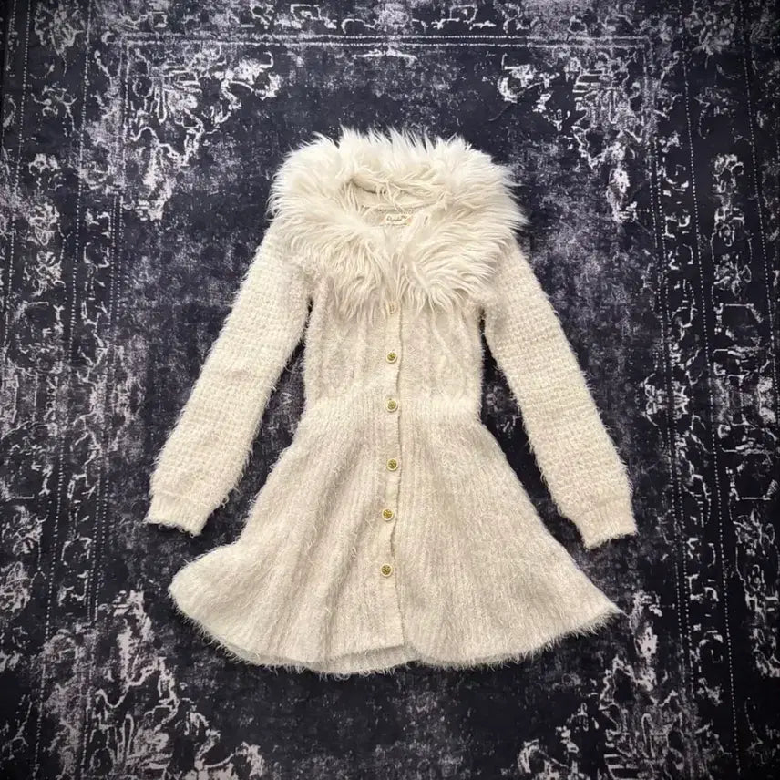 [BUNJANG] Lizlisa My Melody Himegyaru Fur Cardigan Pink / 리즈리사 마이멜로디 히메갸루 퍼 가디건 핑크