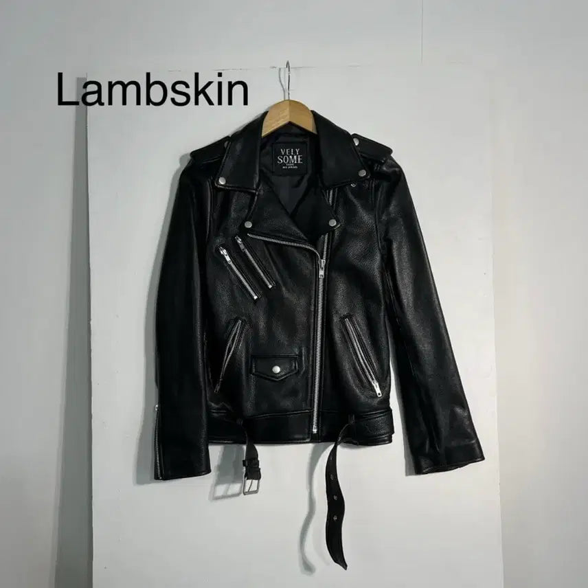[BUNJANG] Women's Goat Leather Rider Jacket Size 55 / 여성 산양가죽 라이더자켓 55 C652