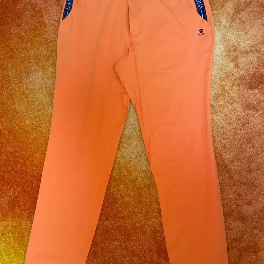[BUNJANG] Mark &ロナ Orange Golf Pants XL / 마크앤로나 오렌지 골프바지 XL