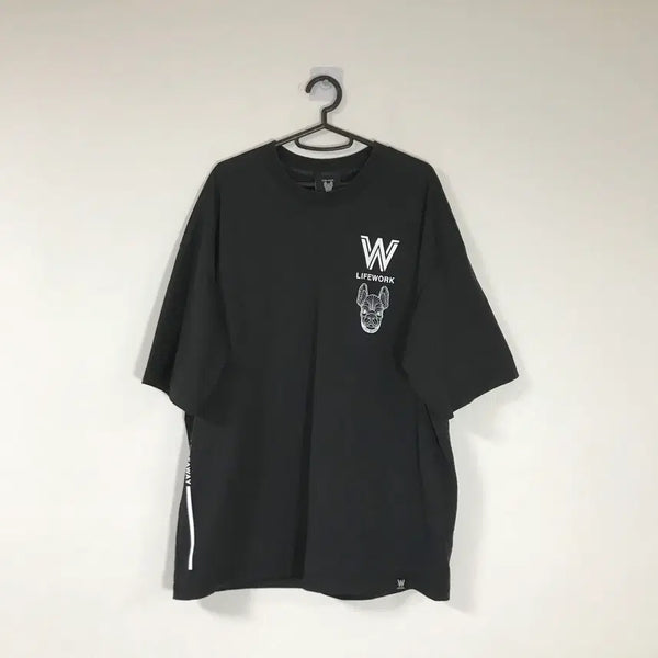 [BUNJANG] Life Work Men's Nylon Short Sleeve T-shirt (Black, Size L) / 라이프워크 남성나일론반팔티L호호상점