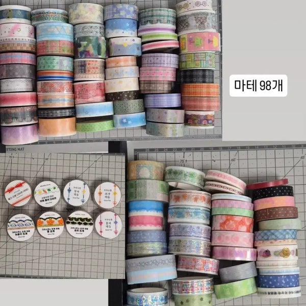 [BUNJANG] Diarry Decor Set: Washi Tapes & Kiss Cut Stickers / 다꾸템 (마테/키스컷 등) 일괄 처분 저렴하게 판매합니다.