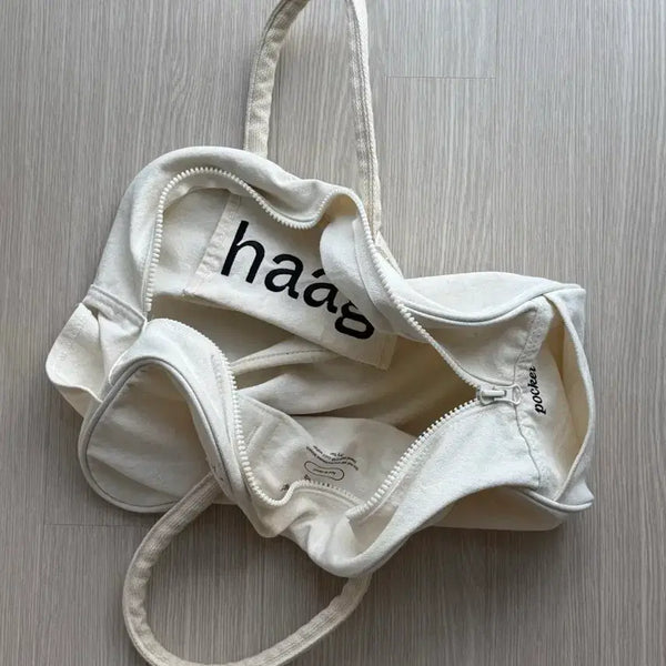 [BUNJANG] Haag Boston Bag Ecru / Haag 보스턴백