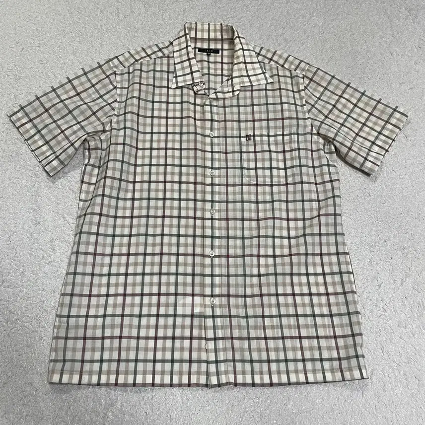 [BUNJANG] Daks Check Short Sleeve Shirt / 닥스 체크 반팔 셔츠 105