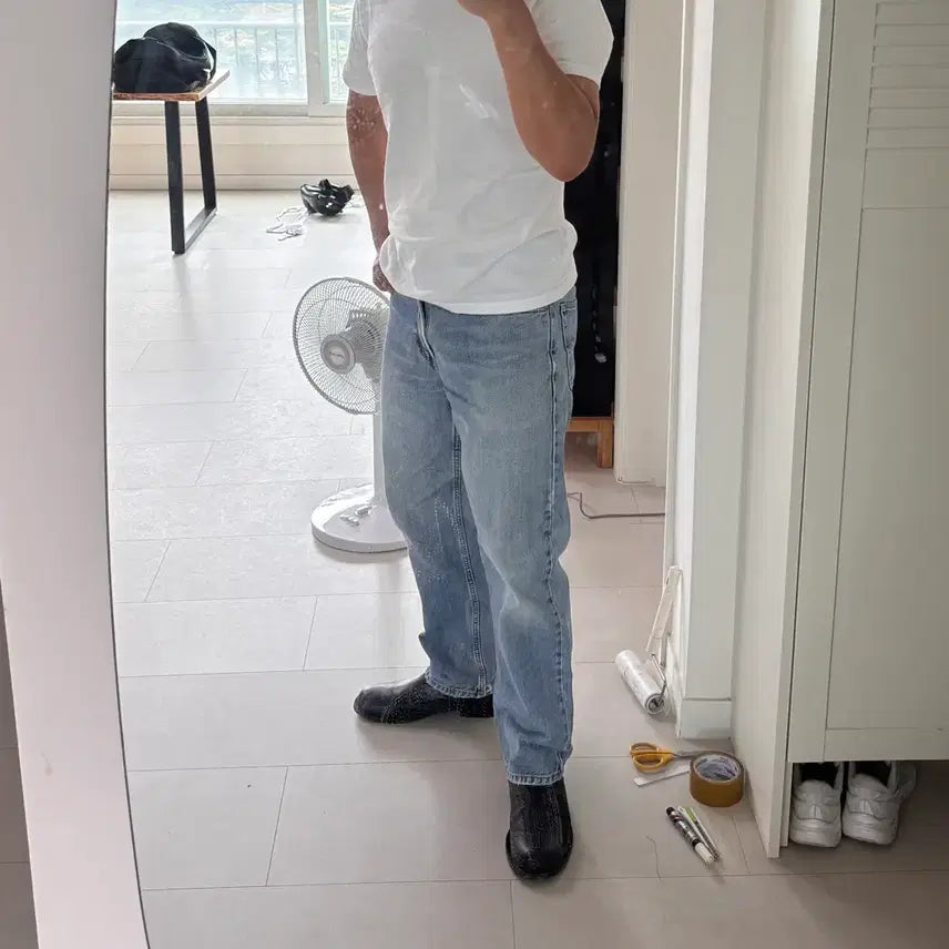 [BUNJANG] 00s Vintage Levi's 550 Blank Tab Light Wash Relaxed Fit Denim Jeans / 00s 빈티지 리바이스 550 블랭크탭 빈티지 연청 데님