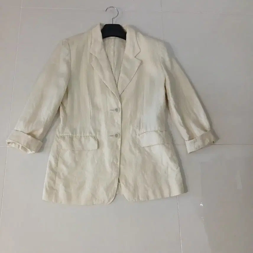 [BUNJANG] DAKS Women's Linen Jacket Ivory / 닥스 여성 린넨 자켓 일본제품