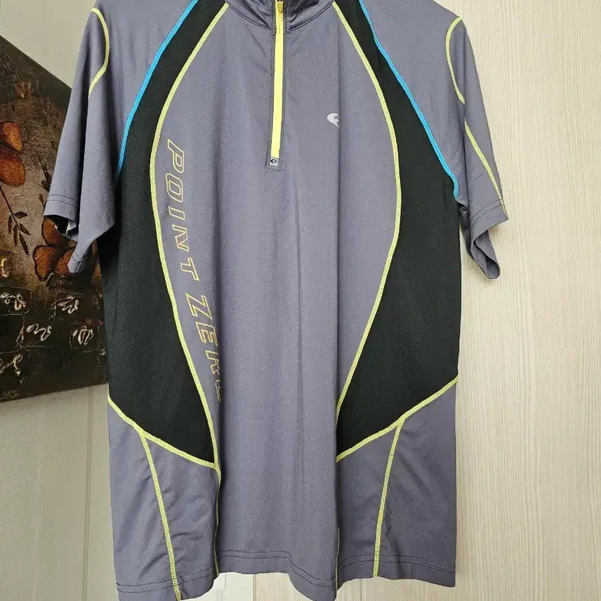 [BUNJANG] POINT ZERO Men's Half-Zip T-Shirt (Size 100) / 등산복 골프복 POINT ZERO 남성 100사이즈 반집업 티셔츠