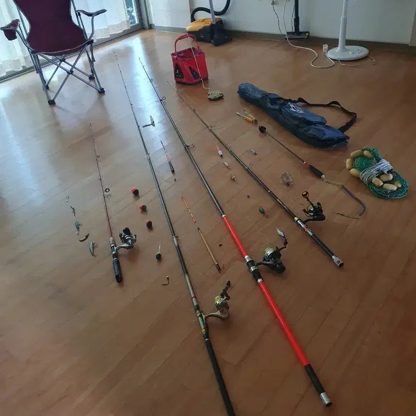 [BUNJANG] Fishing Rods, Reels, and Lures Set / 찌낚시대.낚시릴.원투낚시대.루어낚시대.루어.전자구멍찌.전자막대찌.부력망.