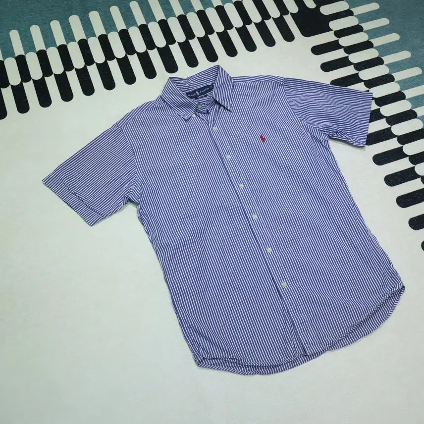 [BUNJANG] Polo Ralph Lauren Men's Blue Stripe Shirt / 폴로 랄프로렌 남성 셔츠 블루 스트라이프