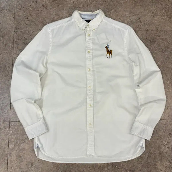 [BUNJANG] Polo Ralph Lauren Big Pony White Long Sleeve Shirt / 폴로 랄프로렌 빅포니 화이트 긴팔 셔츠 #csz689