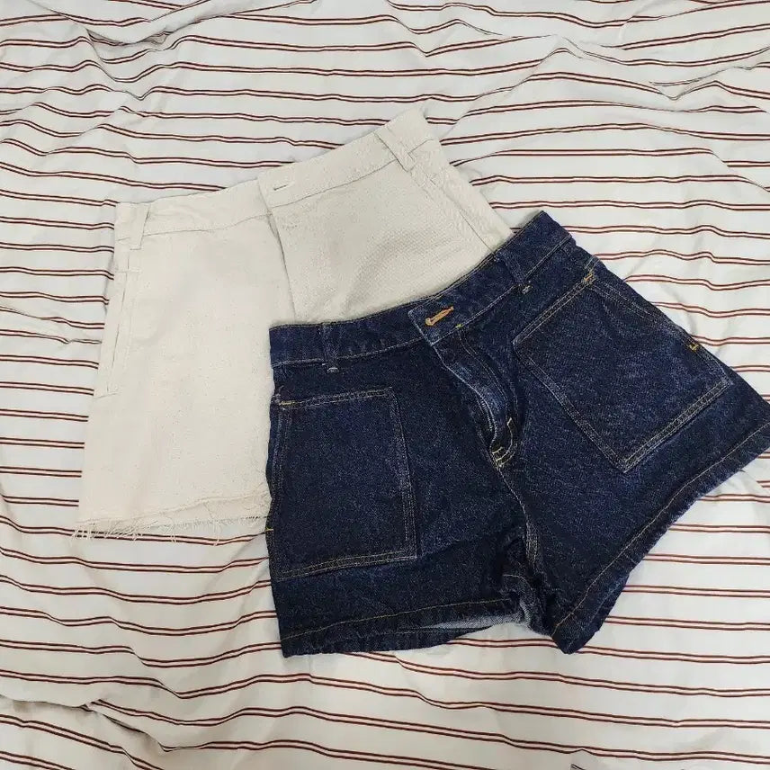[BUNJANG] Zara Cotton Shorts / 자라)개당 청반바지/아이보리반바지 55