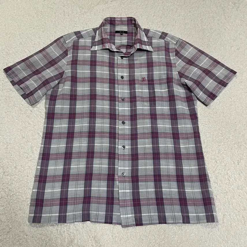[BUNJANG] DAKS Check Short Sleeve Shirt / DAKS 닥스 체크 반팔 셔츠 남방 105