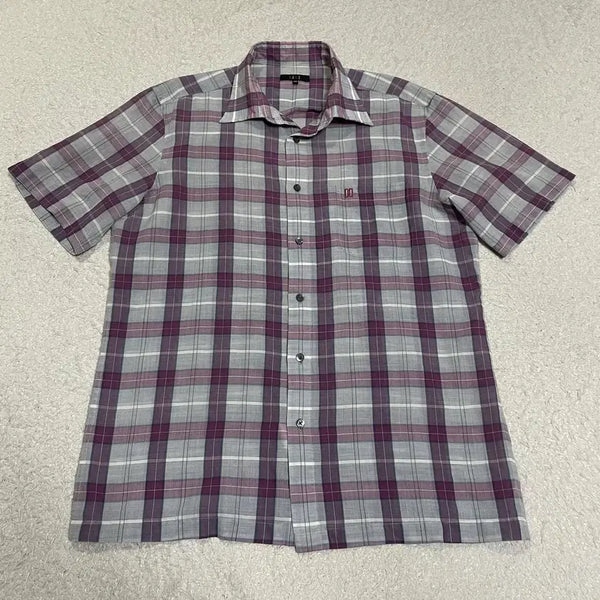 [BUNJANG] DAKS Check Short Sleeve Shirt / DAKS 닥스 체크 반팔 셔츠 남방 105