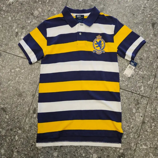 [BUNJANG] Polo Ralph Lauren Lion Crest Embroidered Rugby PK Short Sleeve T-Shirt / 폴로 랄프로렌 럭비 라이온 크레스트 자수 pk 반팔티 급처