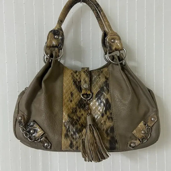 [BUNJANG] Vintage Brown Leather Bag / 빈티지 디테일 브라운 가죽가방