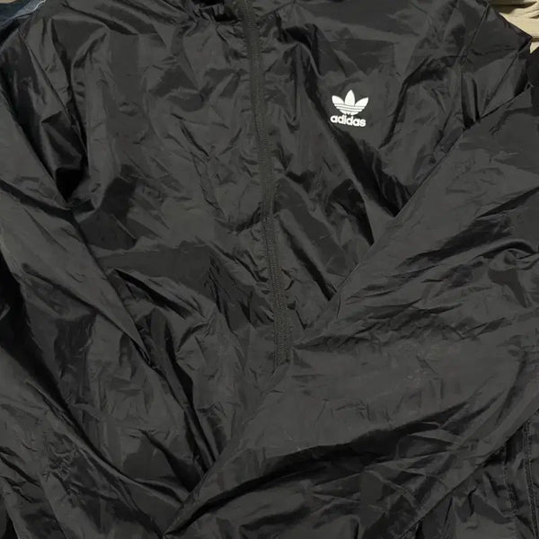 [BUNJANG] Adidas Black Windbreaker Jacket / 아디다스 바람막이 블랙